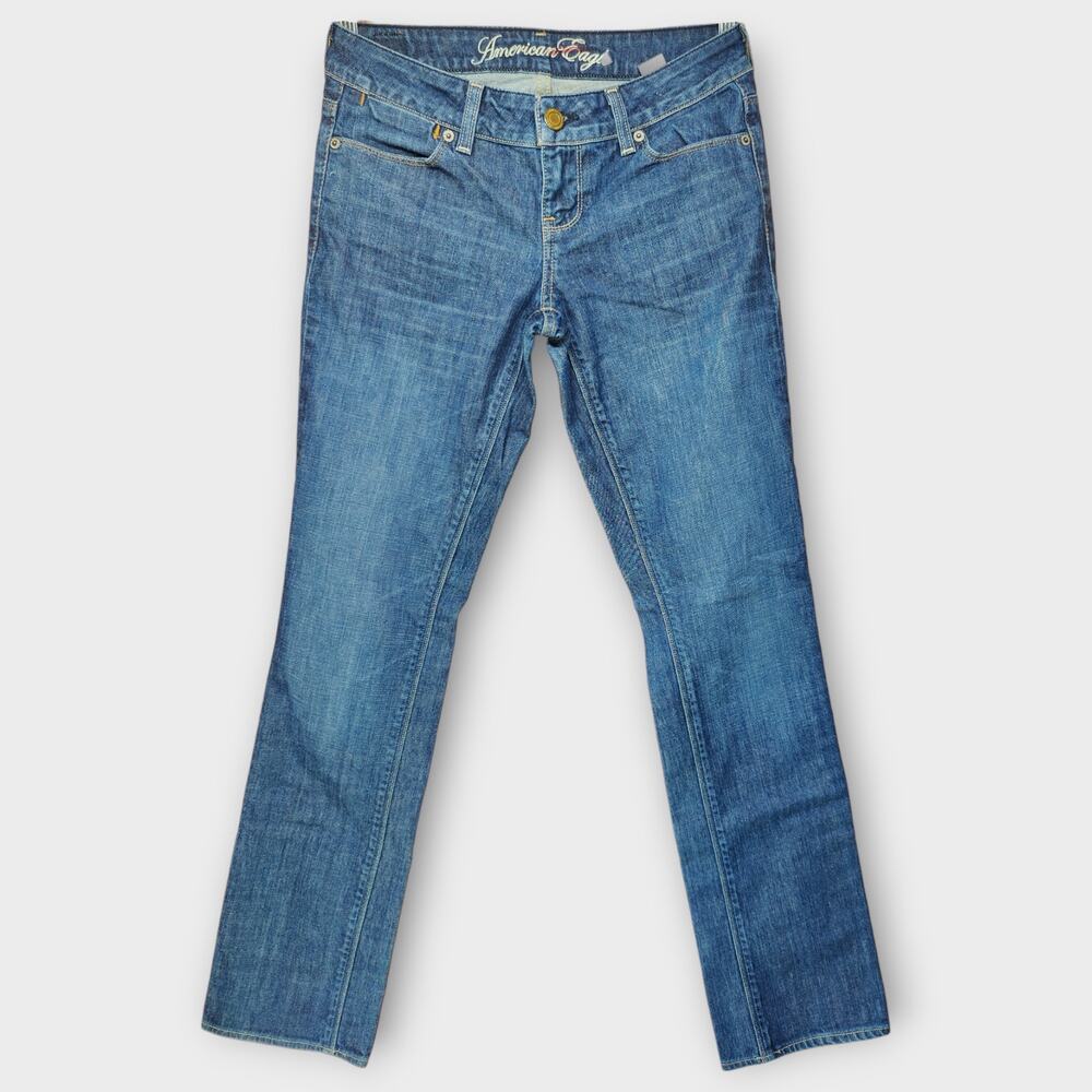 Womens American Eagle "77 Straight" Blue Jeans Size 4